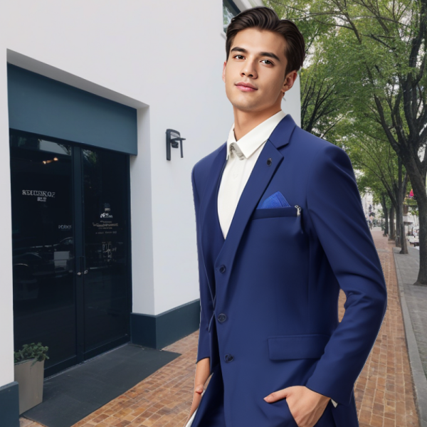Men's banquet suit blue