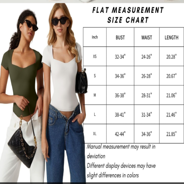 Lady’s solid color slim-fit top - Image 3