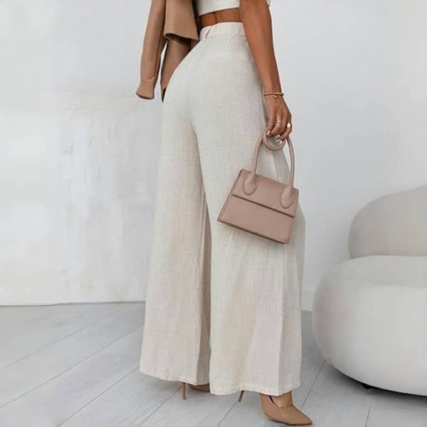 Lady’s high-waisted baggy casual wide-leg pants - Image 4
