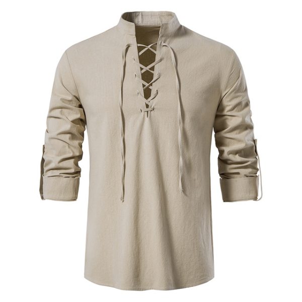 Men's Cotton and linen vintage top - Image 4