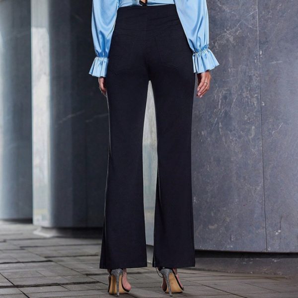 Lady’s straight-leg slim fit high-waisted pants - Image 5
