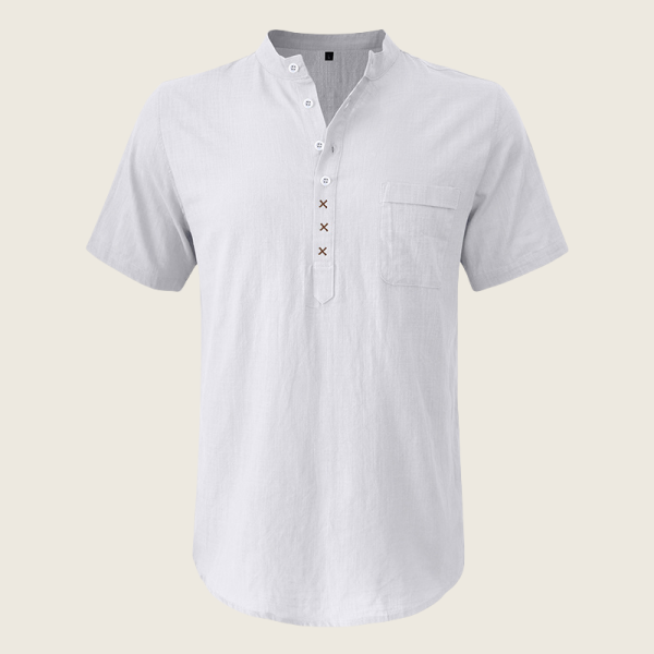 Men's Cotton linen beach top - Image 4