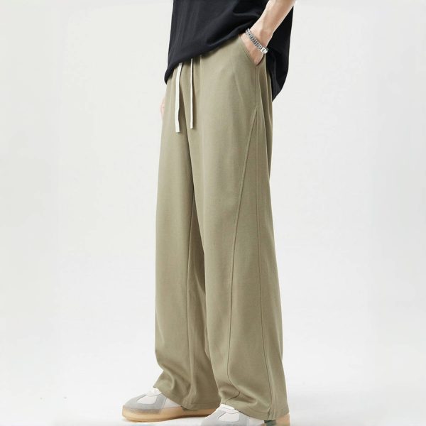Men's heavy twill wide-leg pants