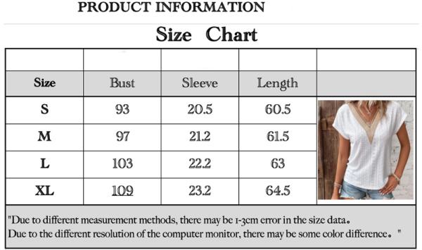 Lady’s V-neck lace patchwork jacquard top - Image 3