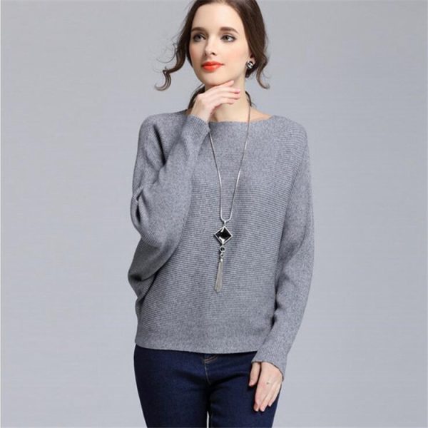 Women's Threaded Bat Sleeve Knitted - Image 2
