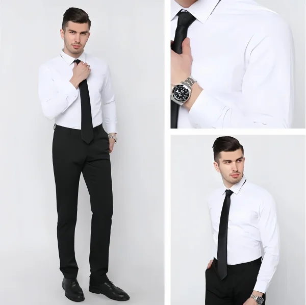 Men's Business Solid Color Shirt (Style 1) - Image 4