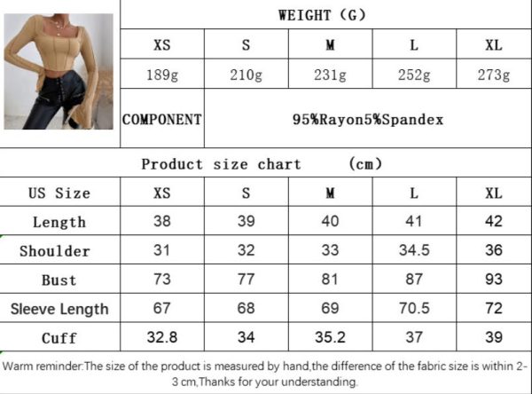 Slim fit long sleeved square neck knitted top - Image 4