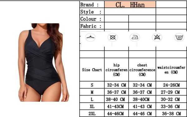 Women's deep V one-piece swimsuit - Image 4