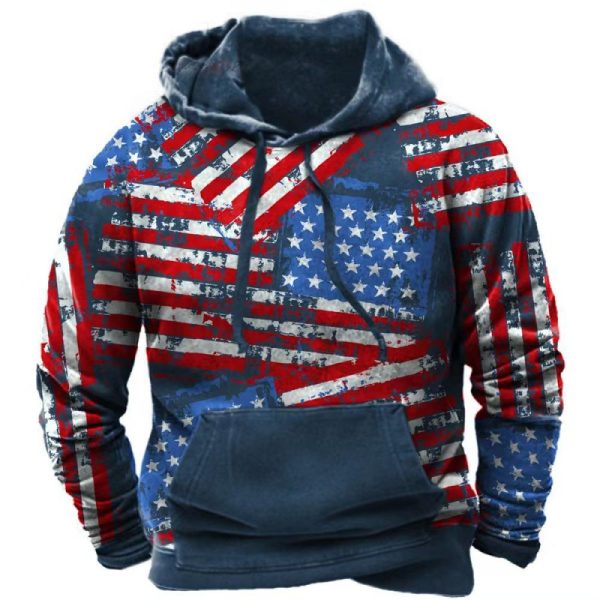 US Flag 3D Printed Hoodie - Image 3