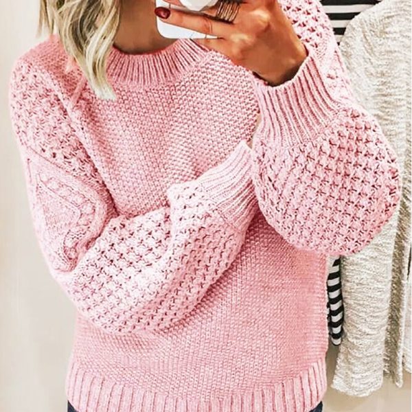 Solid color knitted top - Image 3
