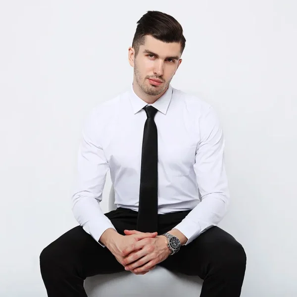 Men's Business Solid Color Shirt (Style 1)