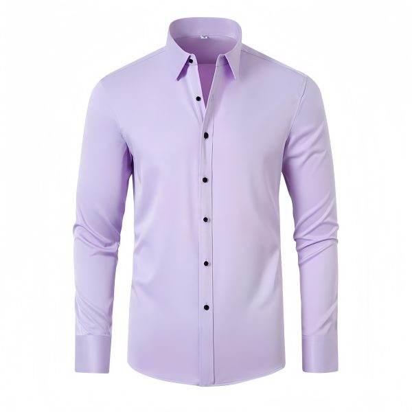Men’s Business Solid Color Shirt (Style 3) - Image 4