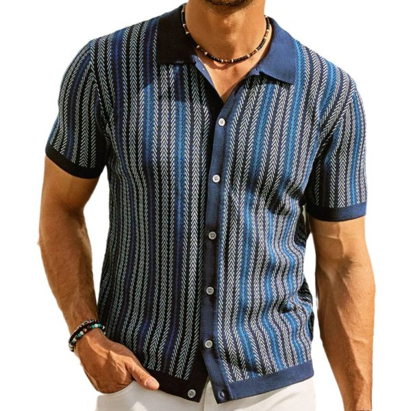 Jacquard Business Knitted Shirt - Image 3