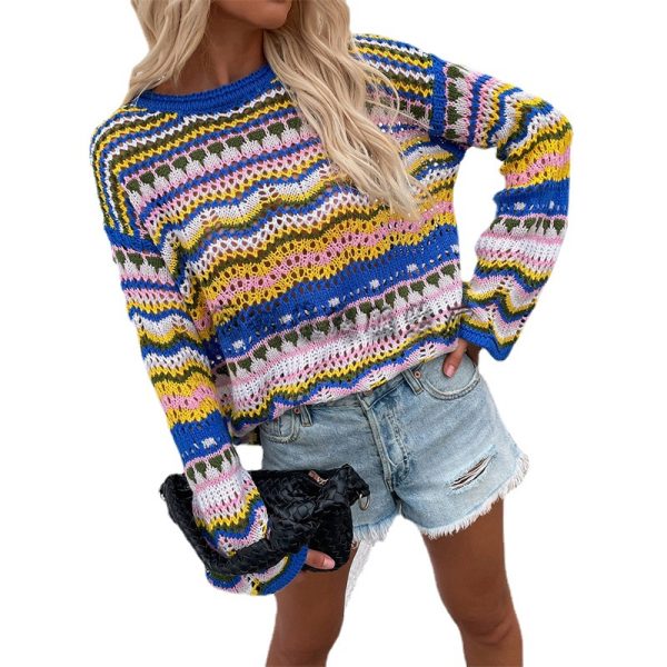 spliced knitted sweater - Image 4
