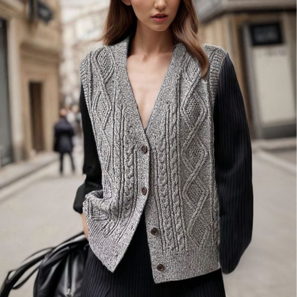 Variegated Fried Dough Twists vest