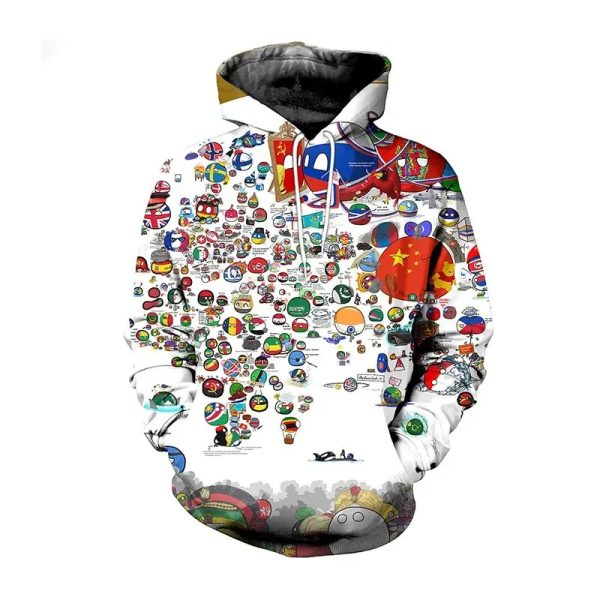 Printed casual hooded sweatshirt - Image 2