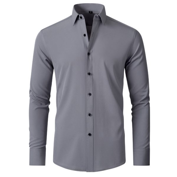 Men’s Business Solid Color Shirt (Style 3) - Image 5