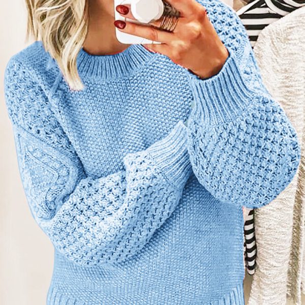 Solid color knitted top