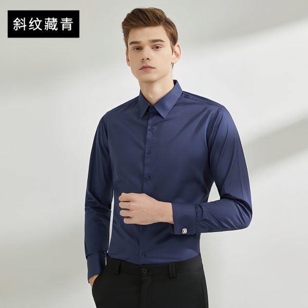 Men’s Business Solid Color Shirt (Style 2) - Image 3