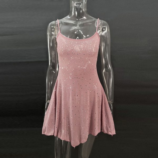 Party rhinestone camisole dress - Image 4