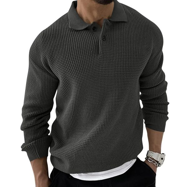 Slim fit long sleeved knitted sweater - Image 4
