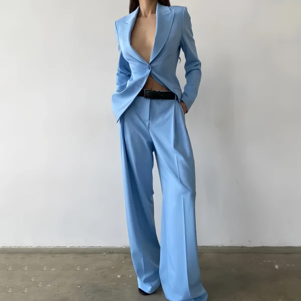 Women's commuting long sleeved suit top＋pants - Image 2