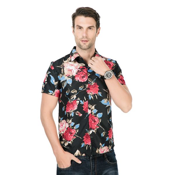 Rose colored short sleeved shirt