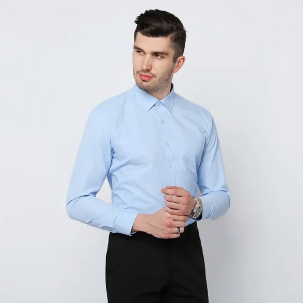 Men's Business Solid Color Shirt (Style 1) - Image 3