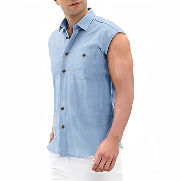 Solid color sleeveless vest shirt