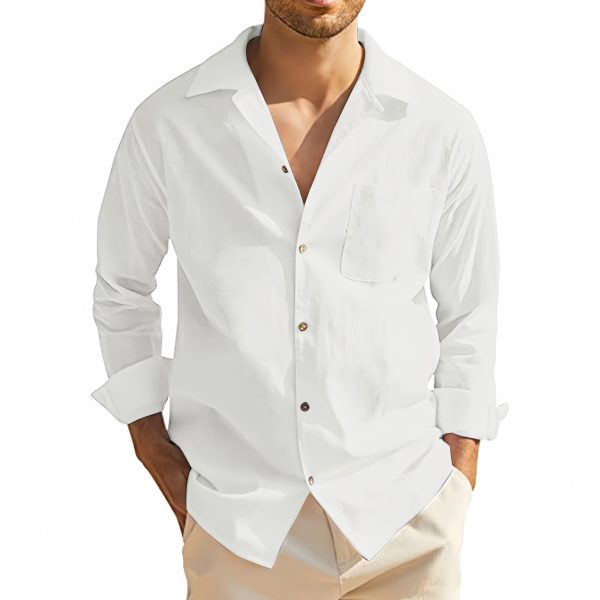 Solid color daily long sleeved shirt