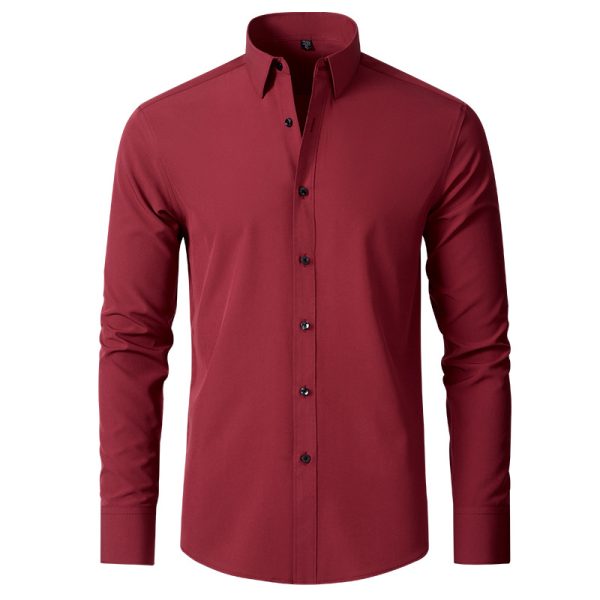 Men’s Business Solid Color Shirt (Style 3) - Image 6