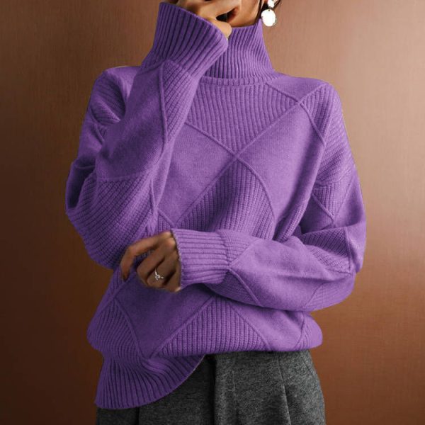 Loose high neck warm sweater