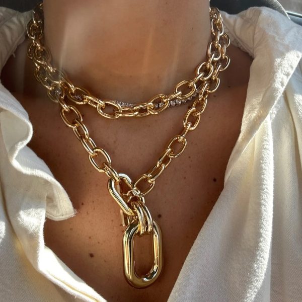 Personalized Aluminum Link Multi-Layer Necklace