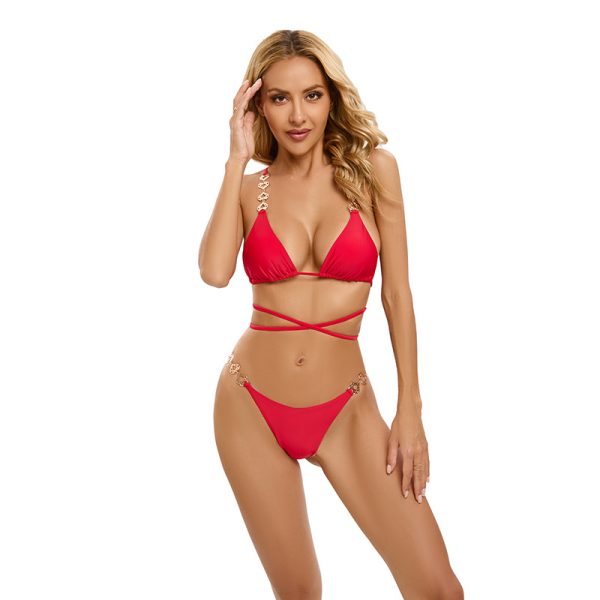Lace-up bikini two-piece set - Image 2
