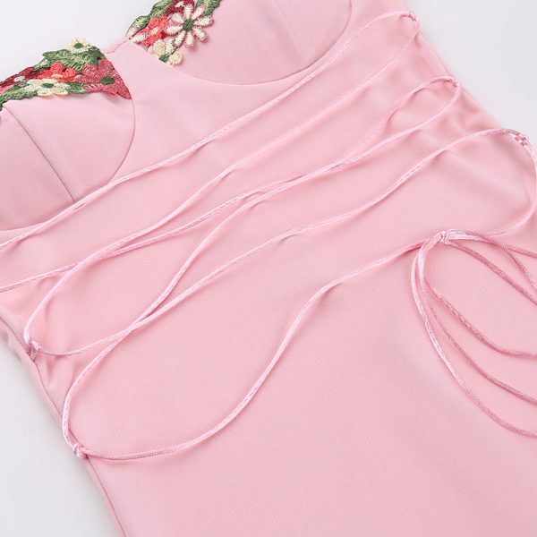 Backless lace up dress - Image 3