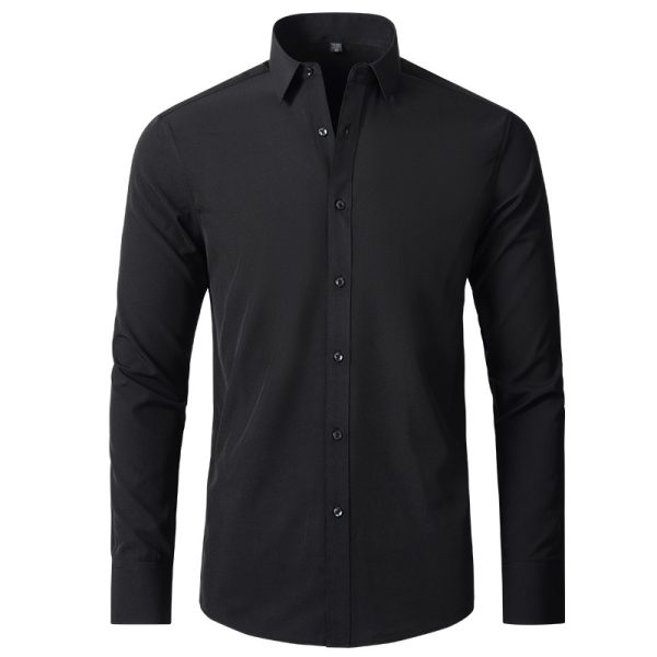 Men’s Business Solid Color Shirt (Style 3) - Image 2