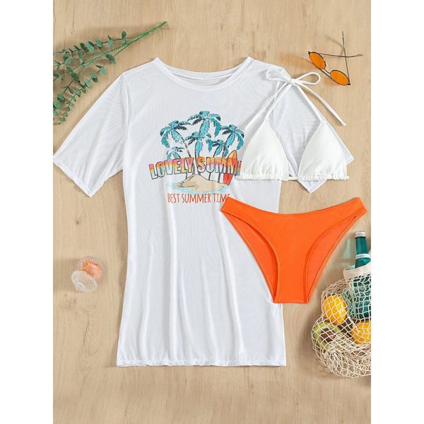 Bikini three piece printed swimsuit - Image 2
