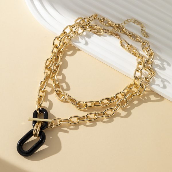 Personalized Aluminum Link Multi-Layer Necklace - Image 3