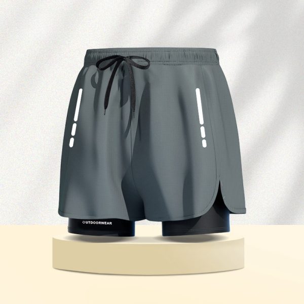 Men's sports double-layer beach pants