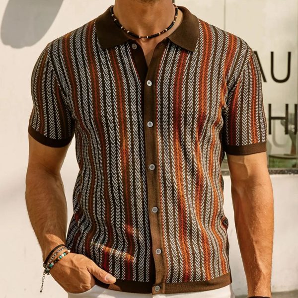 Jacquard Business Knitted Shirt