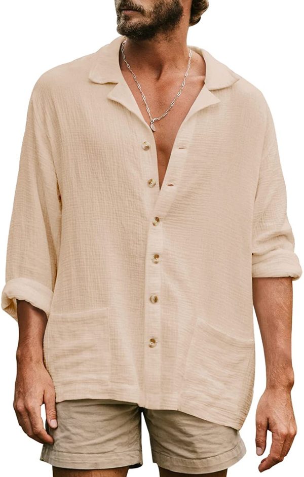 Loose oversized casual lapel long sleeved shirt - Image 2
