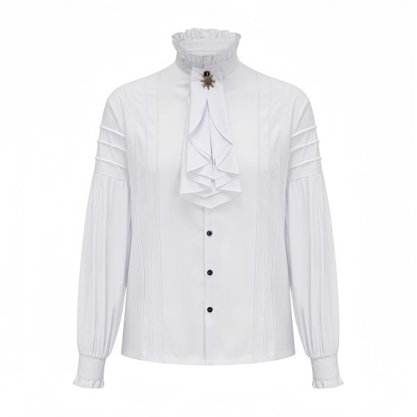 Steampunk ruffled long sleeved shirt - Image 2