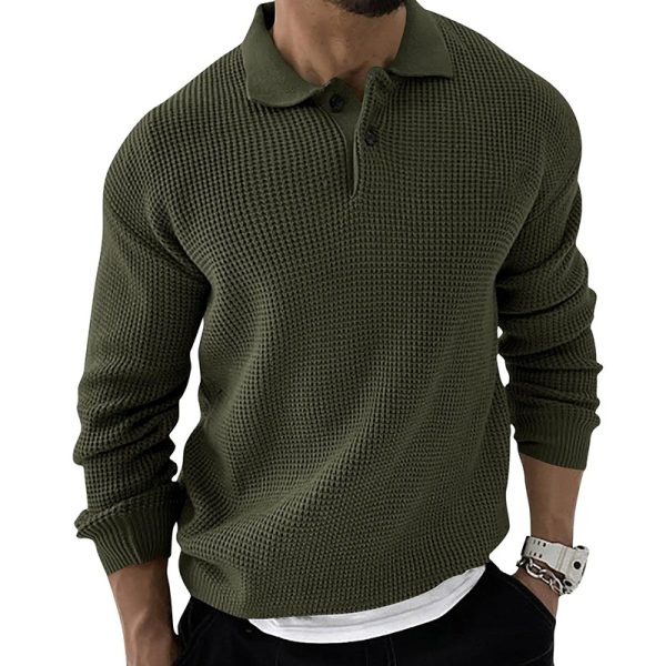 Slim fit long sleeved knitted sweater