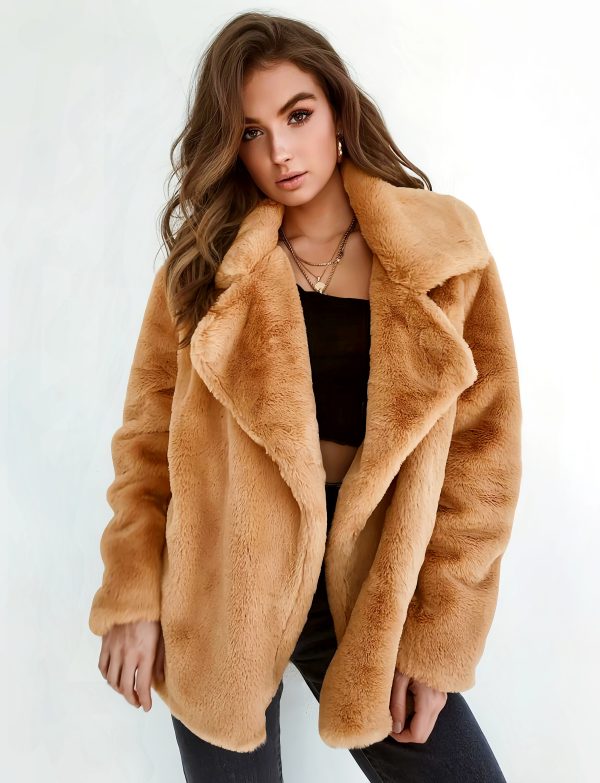 Plush collar slim fit jacket