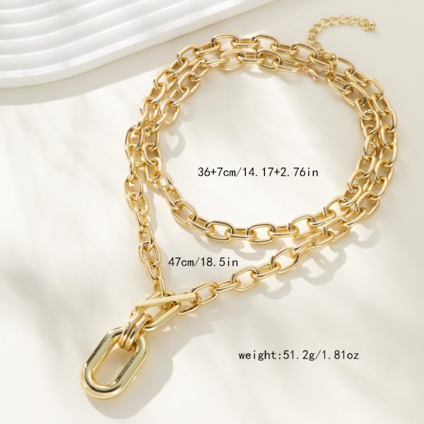 Personalized Aluminum Link Multi-Layer Necklace - Image 2
