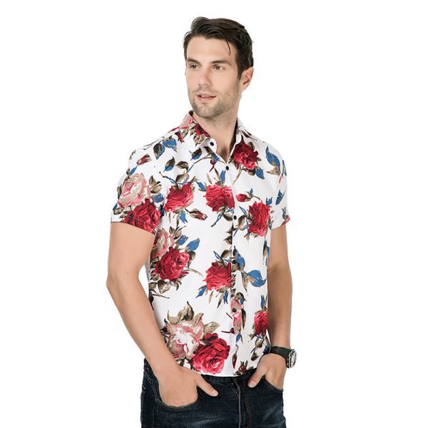Rose colored short sleeved shirt - Image 2