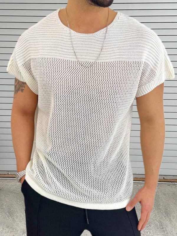 Thin hollow knitted sweater - Image 2