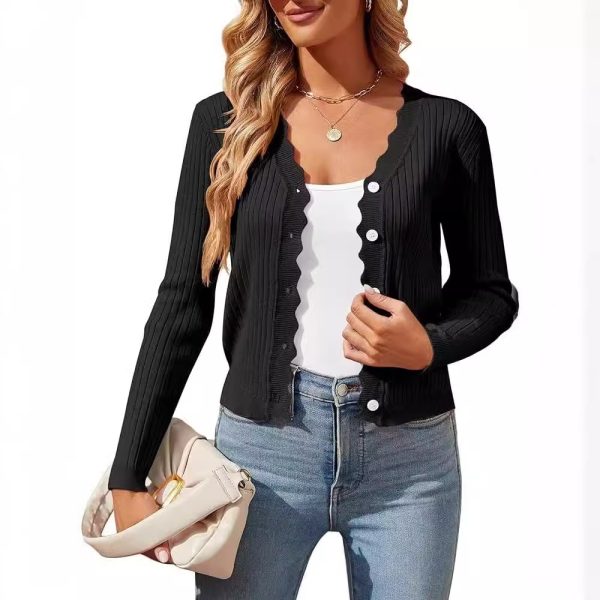 Long sleeved sweater jacket