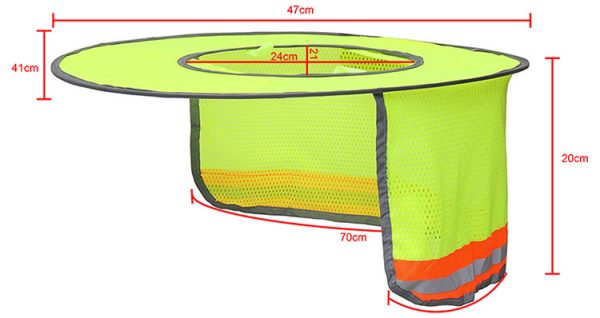 Safety helmet, sun protection, sunshade panel+reflective scarf, outdoor installation and construction at construction site - Image 4