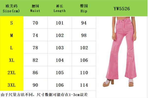 Corduroy flared pants with wide legs - Image 6